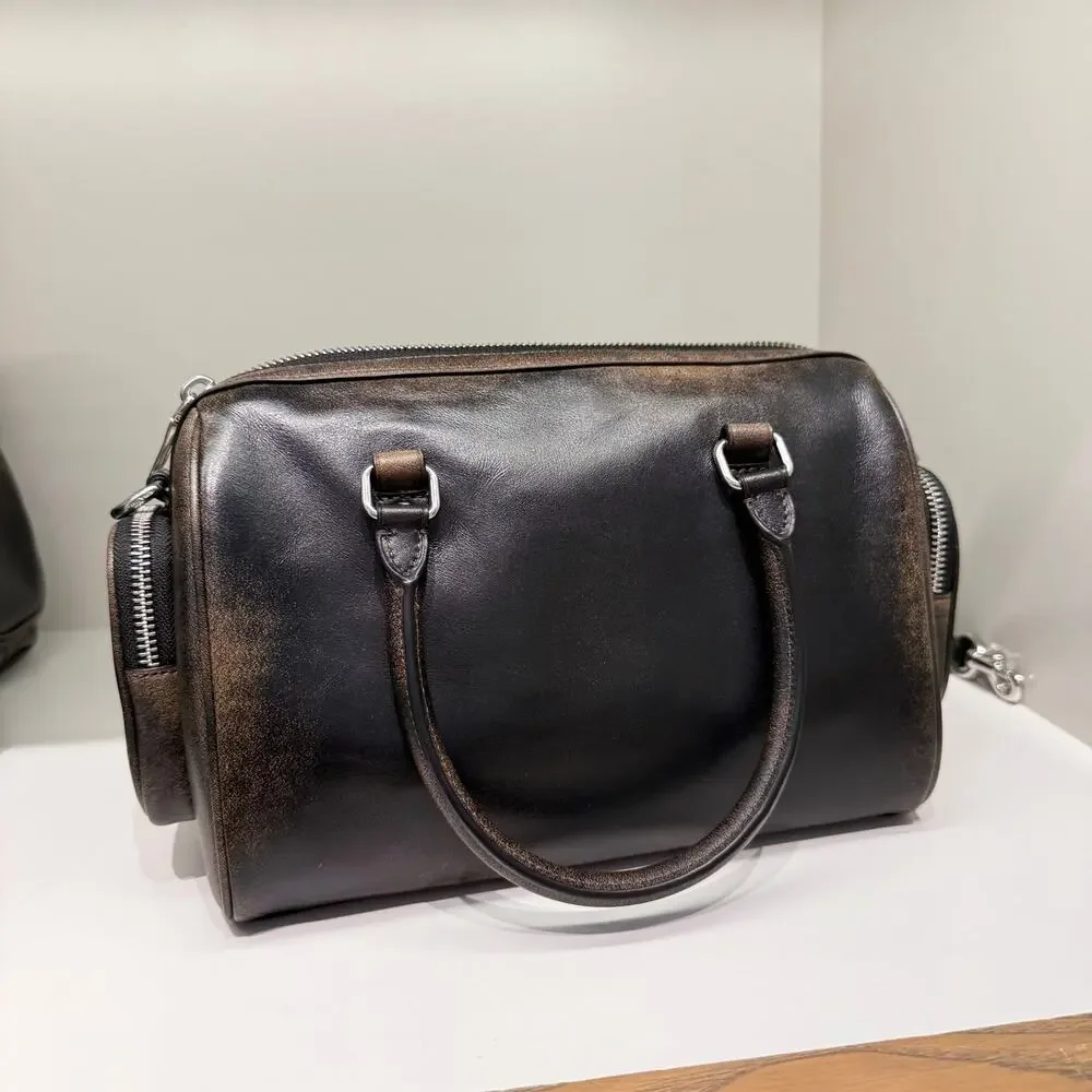 NEW‼️Coach Rowan Satchel Bag With Pockets In Loved Leather CES83